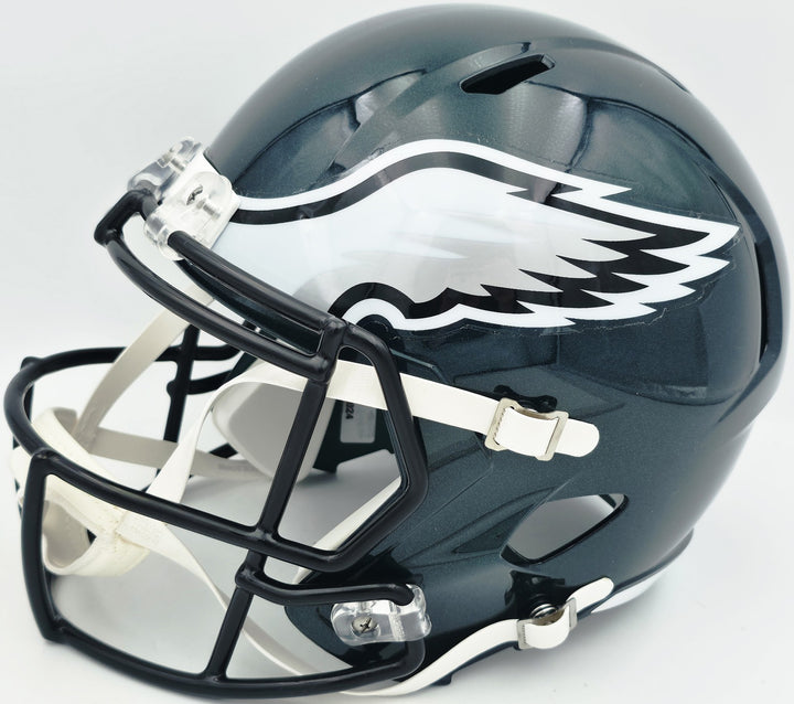 Jason Kelce Signed Eagles Green Full Size Speed Replica Helmet Beckett