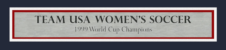 1999 USA Women's Soccer WC Champs Signed Framed White Jersey 8 Sigs BAS Witness
