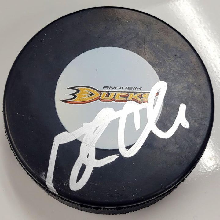 Jonas Hiller autograph signed Anaheim Ducks Puck ~ Beckett BAS Holo