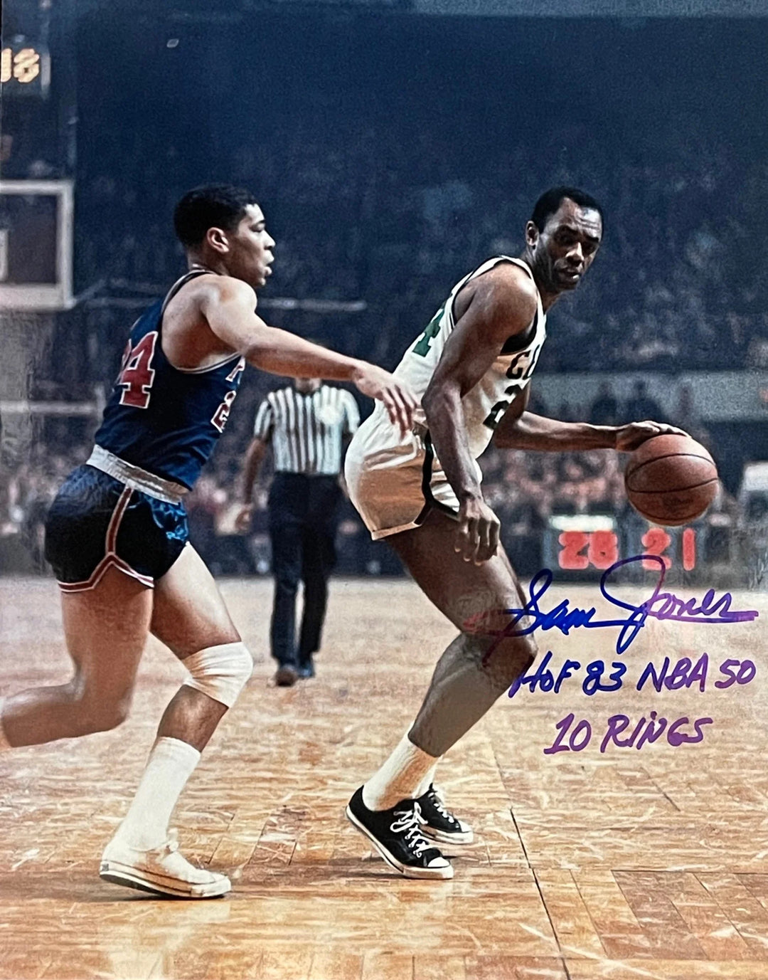 Sam Jones Autographed 8x10 Basketball Photo