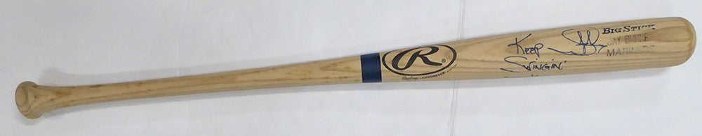 Jay Buhner Auto 1998 Game Issued Rawlings Bat Mariners "Keep Swinging" Beckett