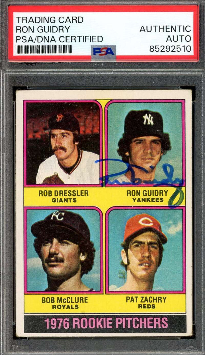 Ron Guidry PSA DNA Signed 1976 Topps Rookie Autographed