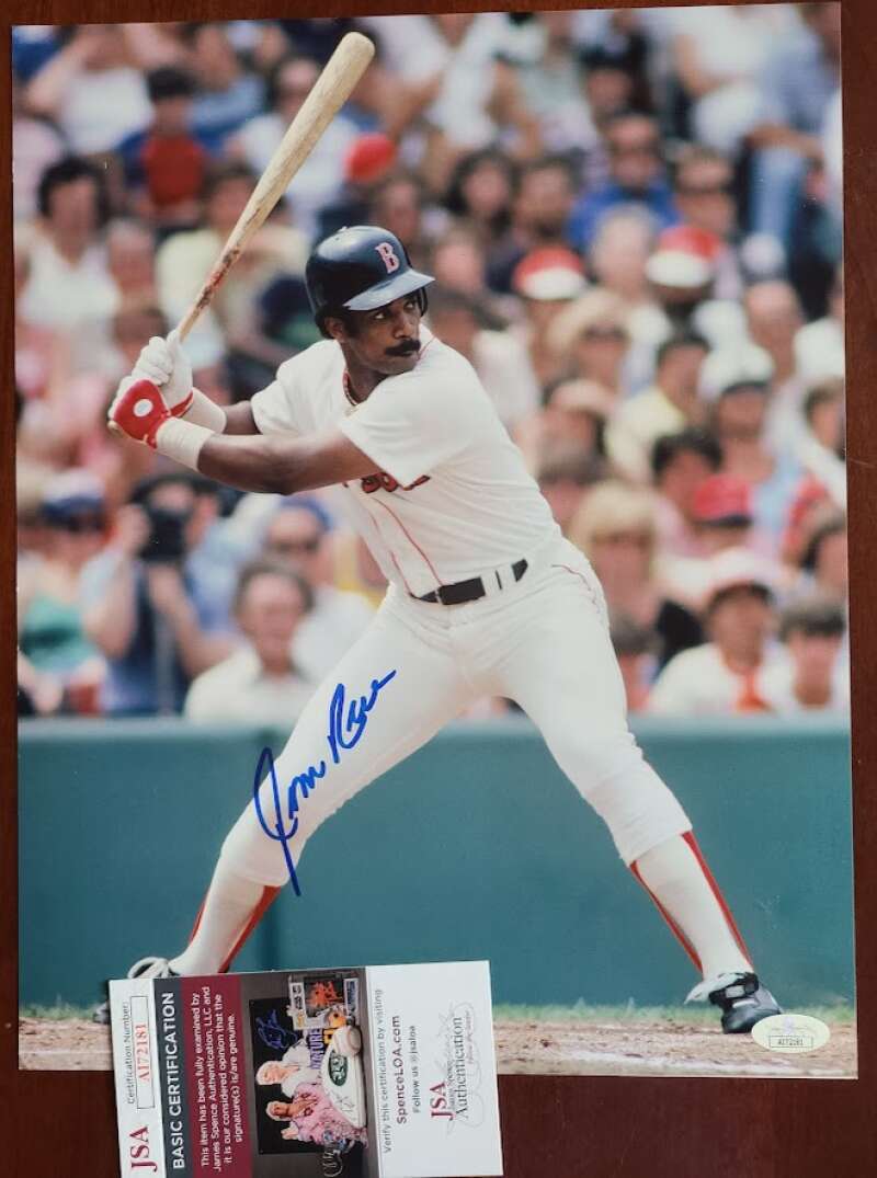 Jim Rice JSA Cert Signed  11x14 Photo Autograph
