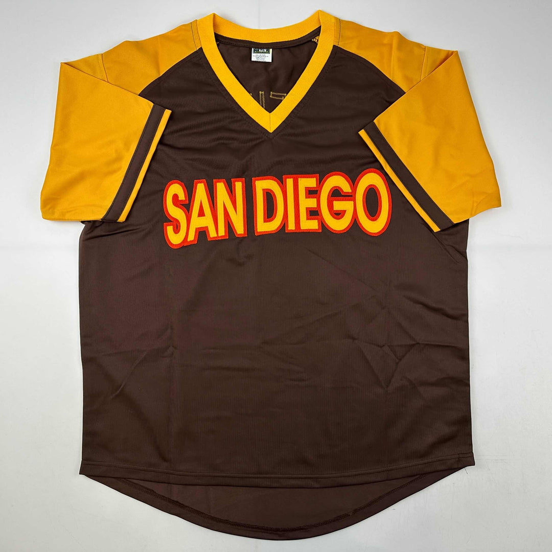 Facsimile Autographed Dave Winfield San Diego Brown Reprint Jersey Size Men's XL