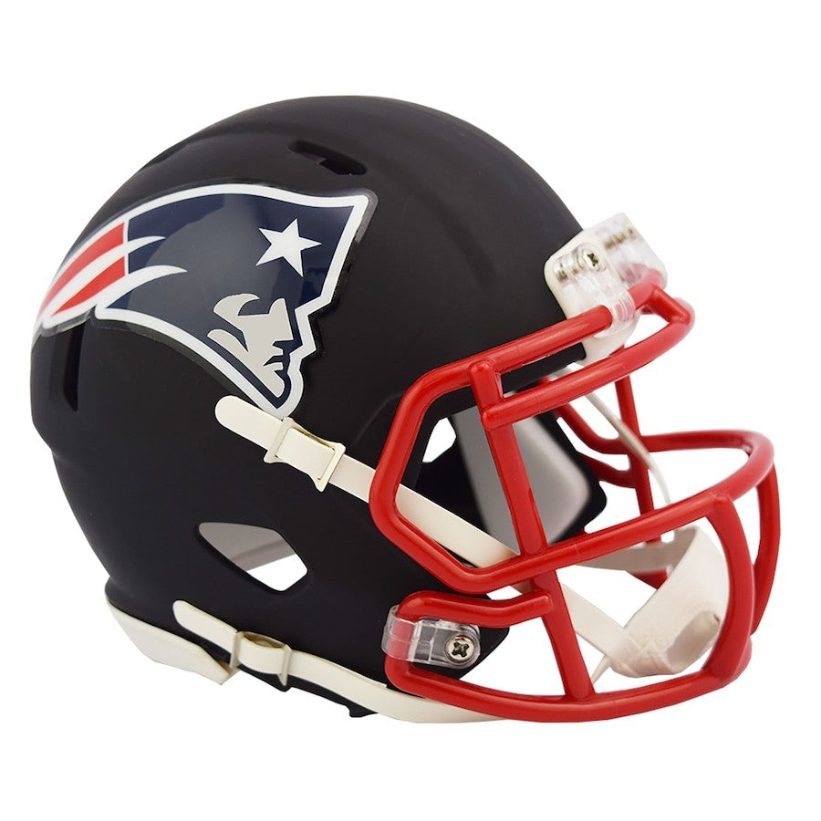New England Patriots Flat Black Mini Speed Helmet