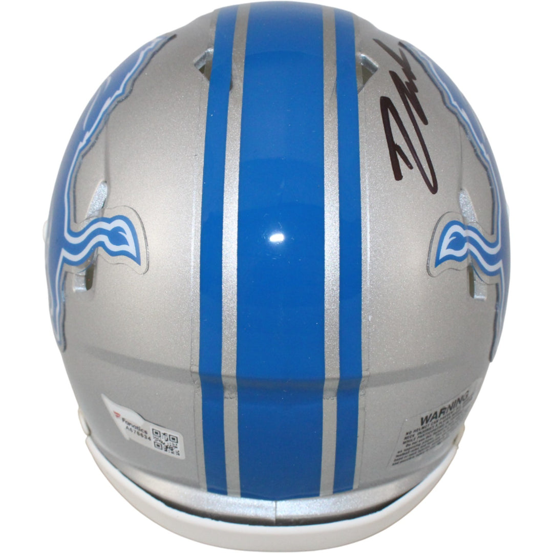 D'Andre Swift Autographed/Signed Detroit Lions Mini Helmet Fanatics 53599