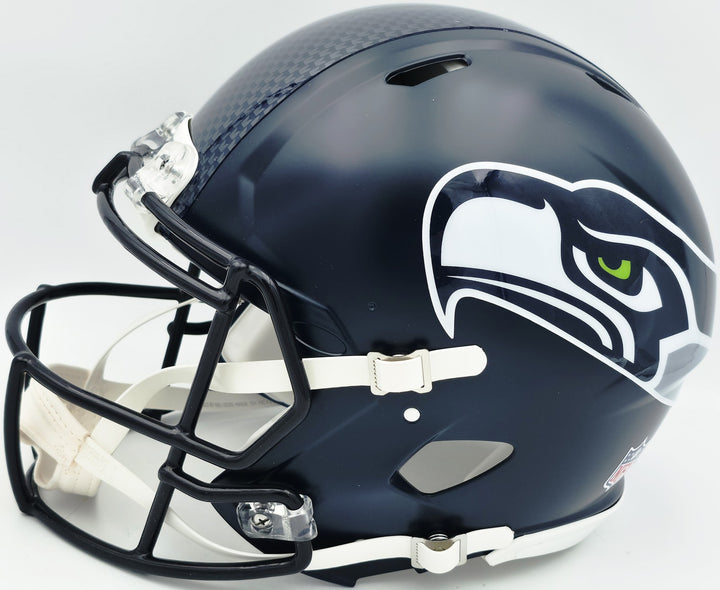 Sam Darnold Auto Seahawks Blue Full Size Speed Authentic Helmet Beckett Witness