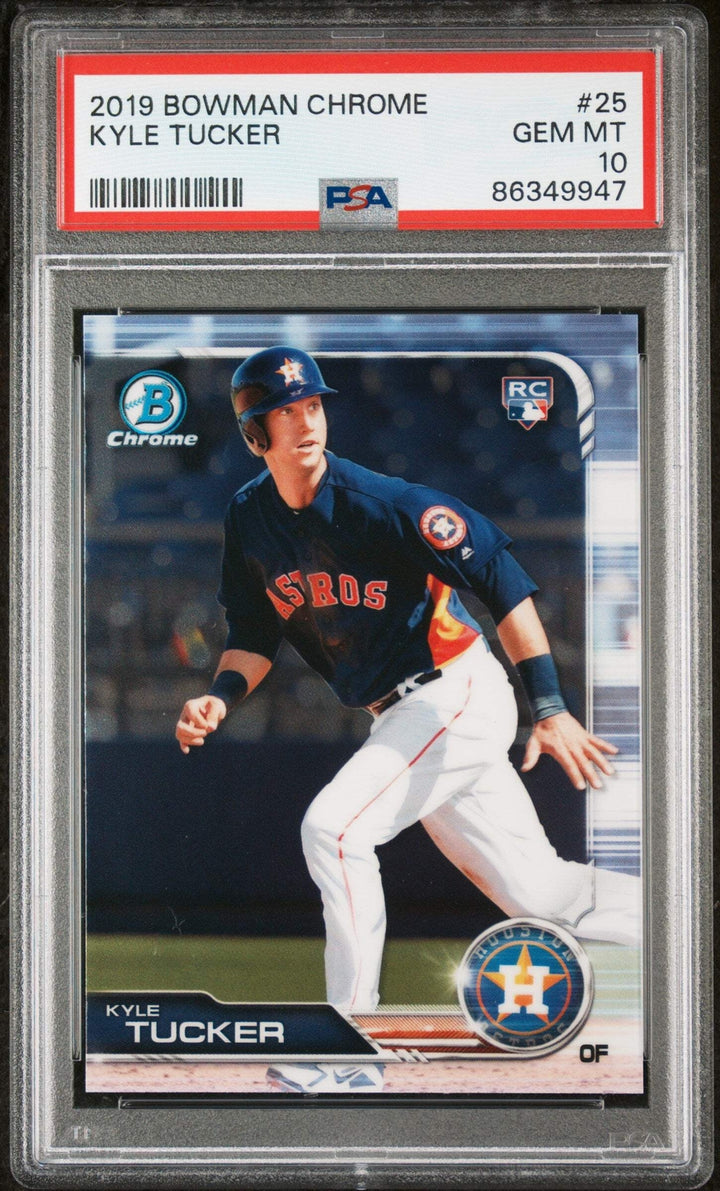 Graded 2019 Topps Bowman Chrome Kyle Tucker #25 Rookie RC Baseball Card PSA 10