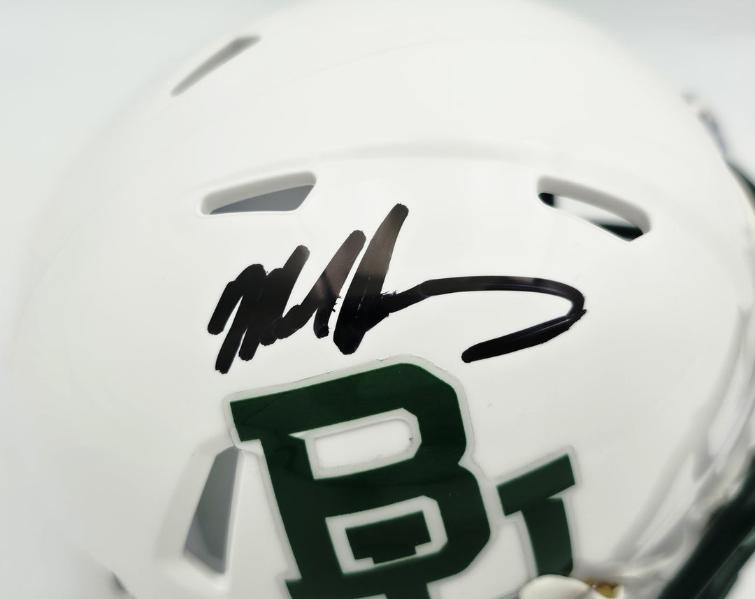 Mike Singletary Signed Baylor Bears White Speed Mini Helmet Beckett Witness