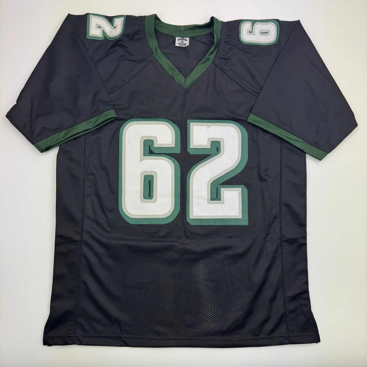Autographed/Signed JASON KELCE Philadelphia Black Jersey PSA COA Auto