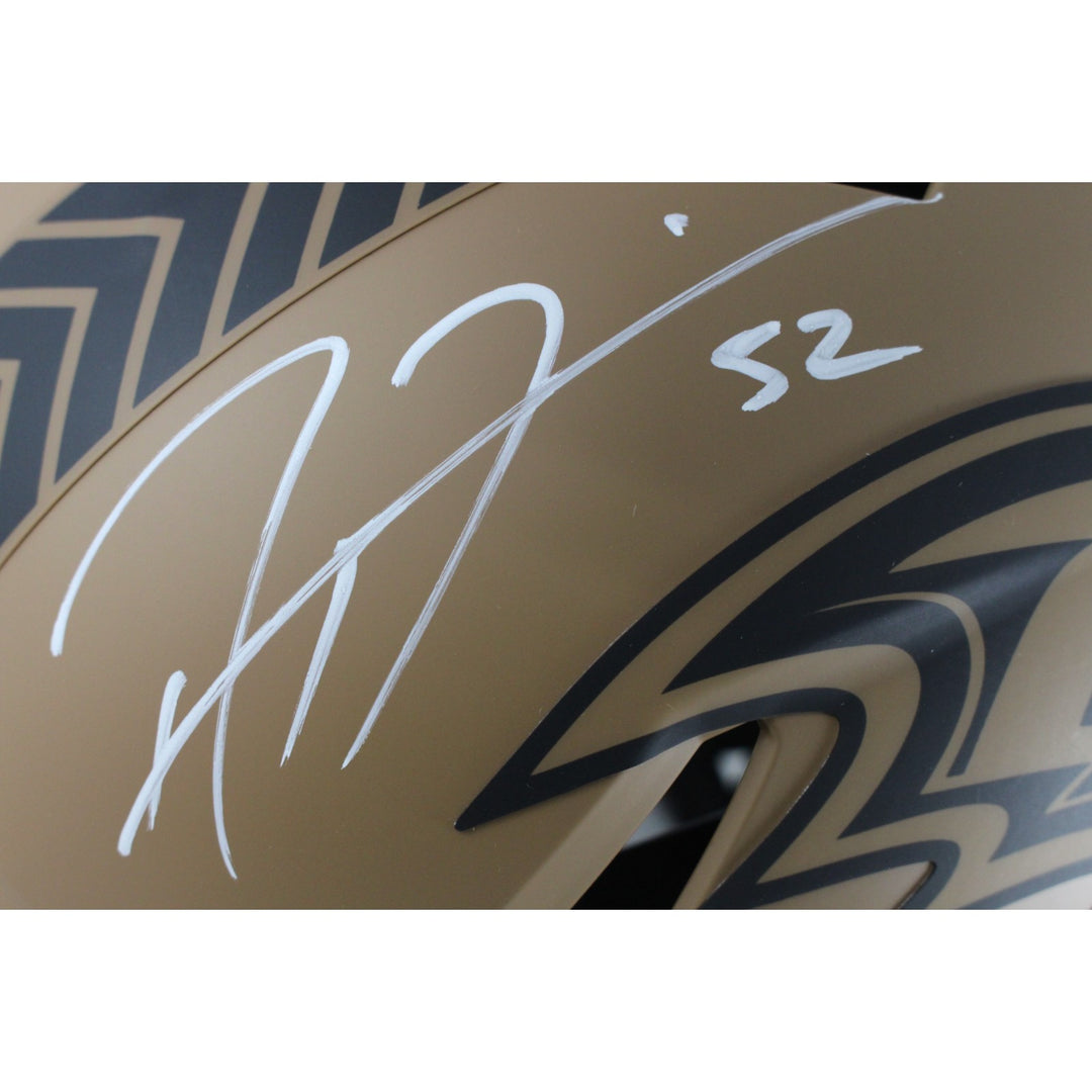 Ray Lewis Autographed Baltimore Ravens Authentic 23 STS Helmet Beckett 49564