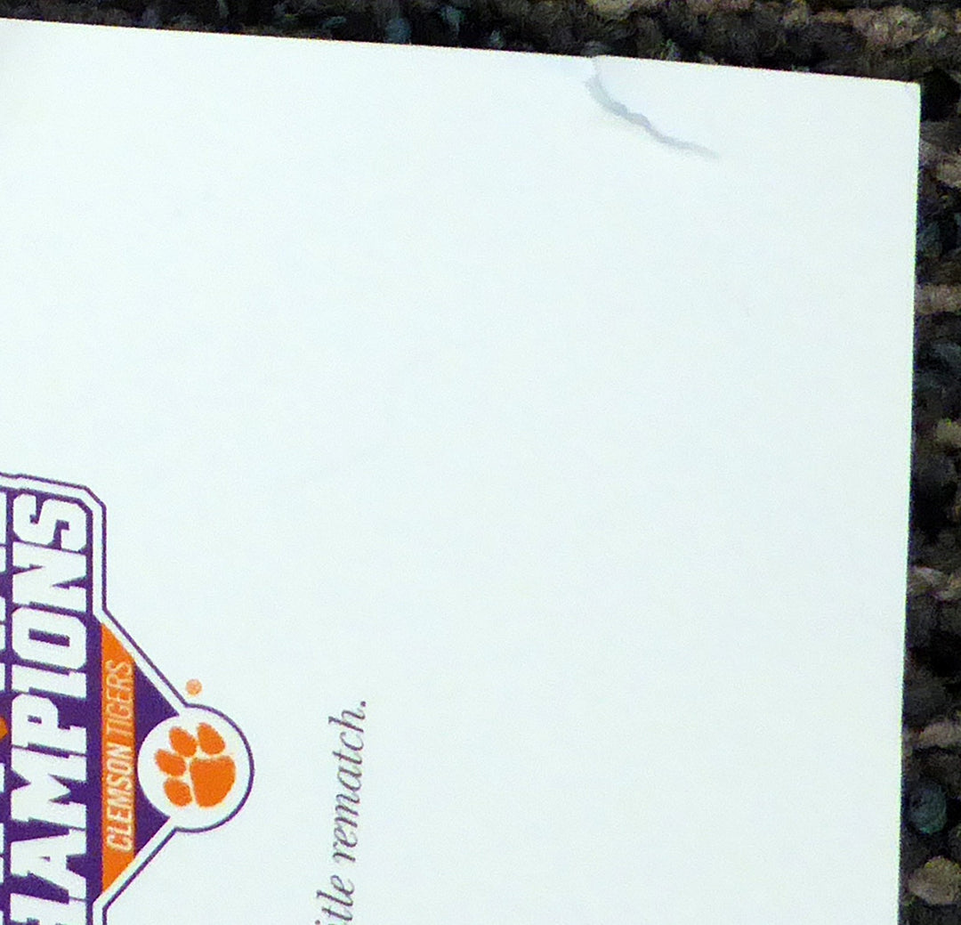 Deshaun Watson Signed 13x40 Pano Photo Clemson Tigers 2016 National Champs Tear