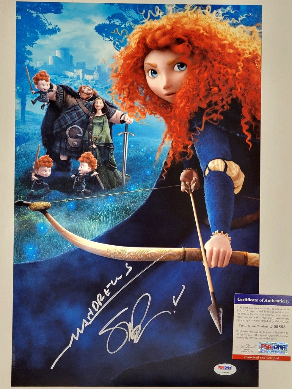 Mark Andrews & Steve Purcell SIGNED DISNEY'S BRAVE 11x17 PHOTO PSA DNA COA