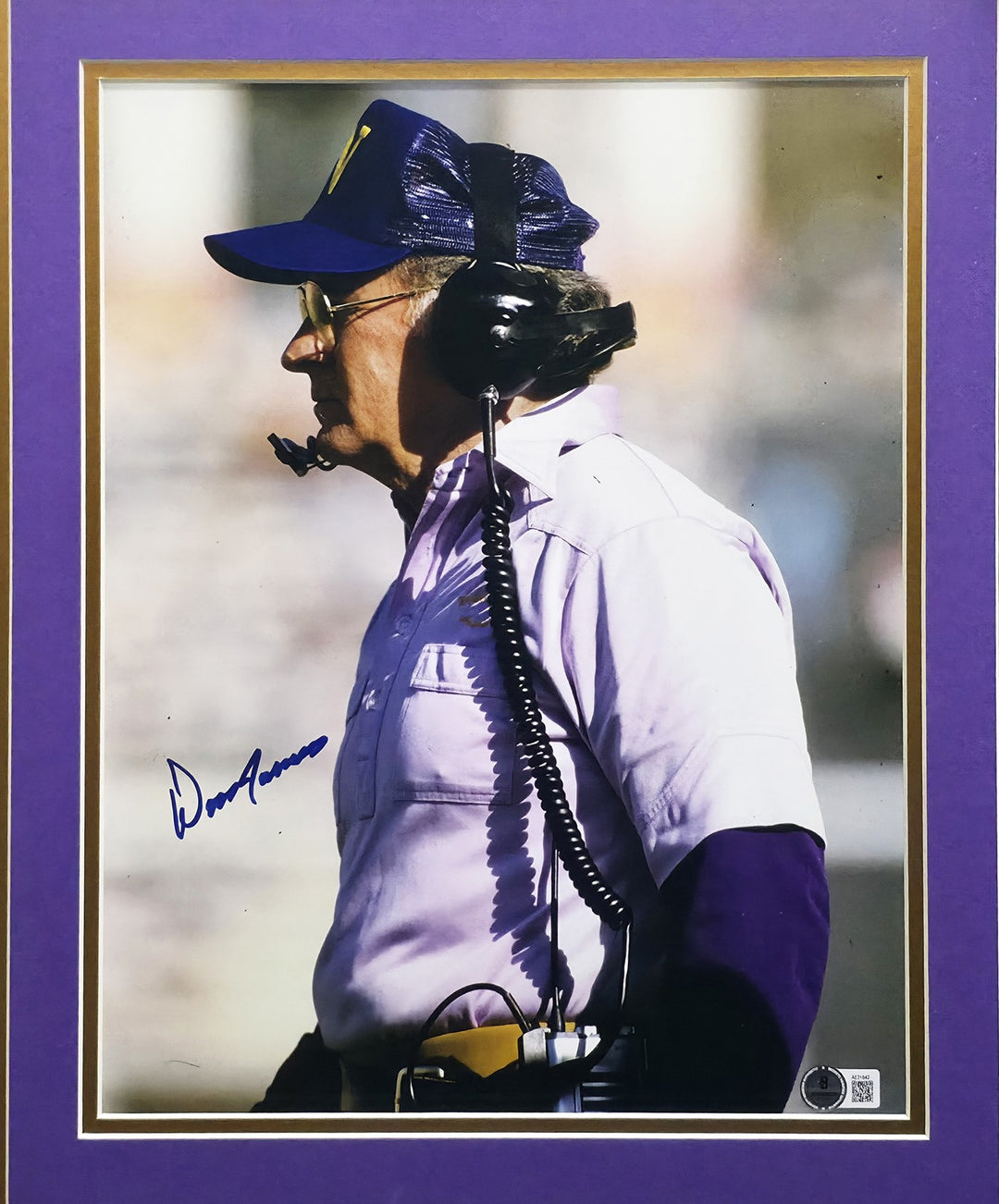 Don James Signed Framed 11x14 Photo Washington Huskies Beckett #AE31842