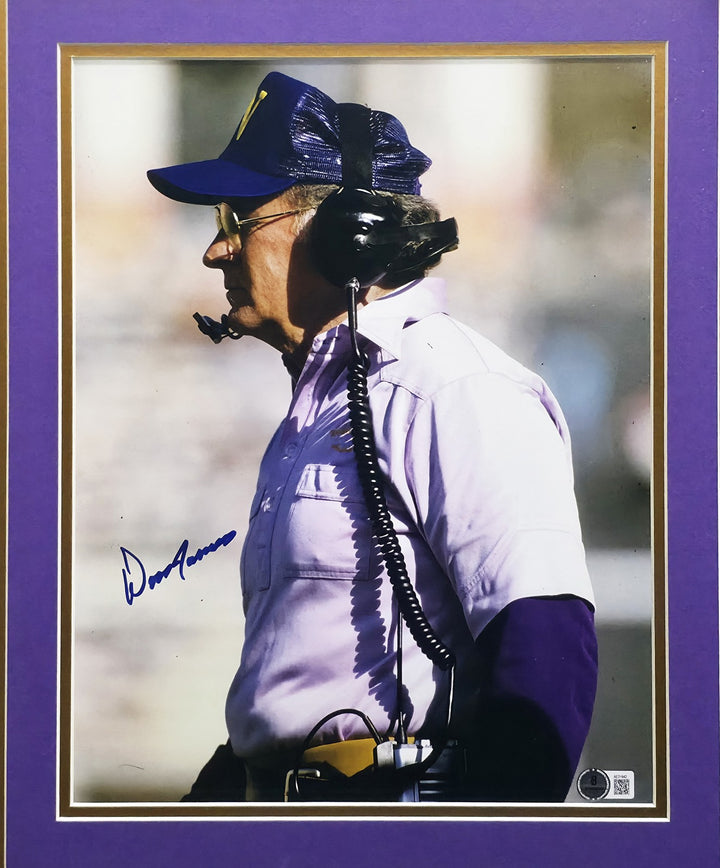 Don James Signed Framed 11x14 Photo Washington Huskies Beckett #AE31842