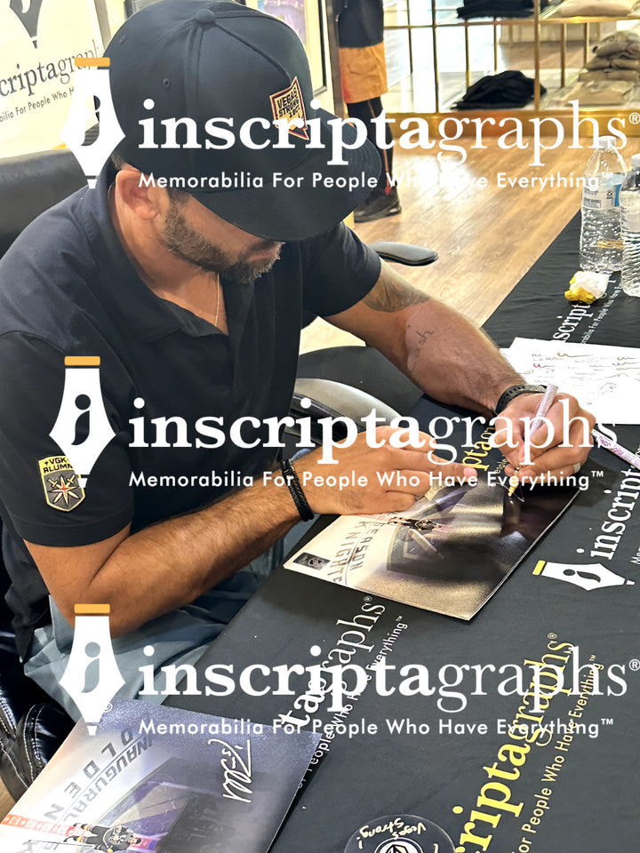 Deryk Engelland Autographed Golden Knights 8x10 Photo Inscribed "Vegas Strong"