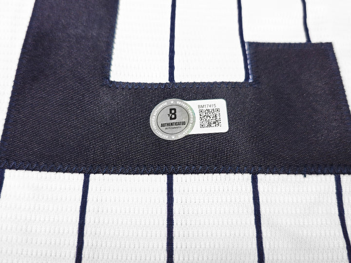 Yankees Juan Soto Signed White W/Pinstripes Nike Jersey Size XXL Beckett