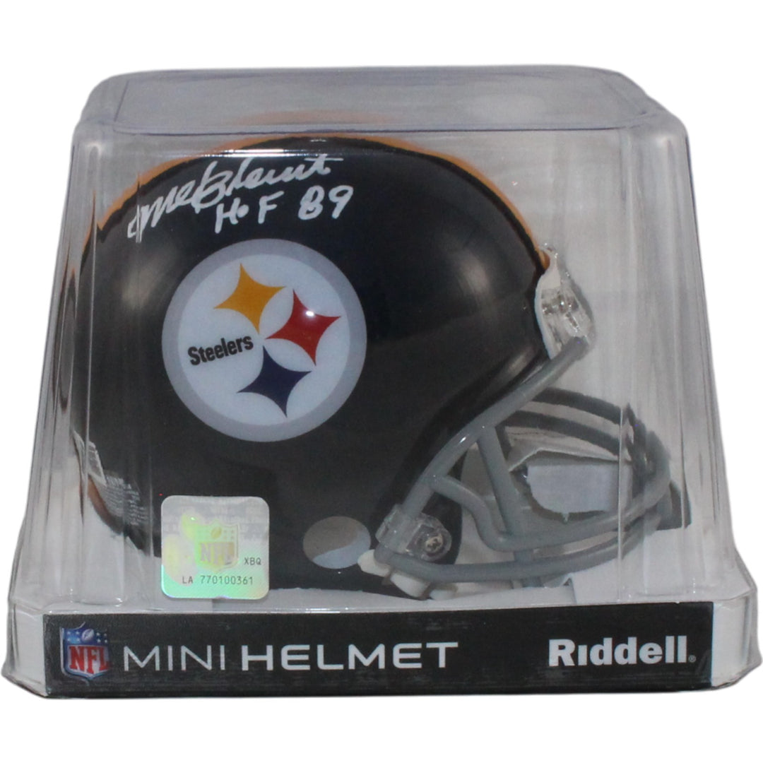Mel Blount Autographed Pittsburgh Steelers TB VSR4 Mini Helmet HOF Beckett 55054