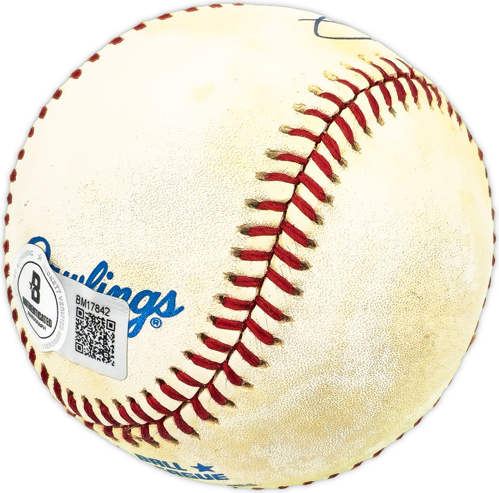 Tom Underwood Signed AL Baseball Oakland A's, New York Yankees Beckett #BM17842