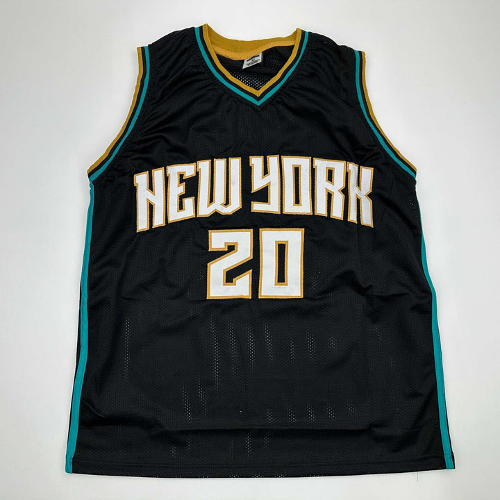 Facsimile Autographed Sabrina Ionescu New York Black Reprint Jersey Size Mens XL