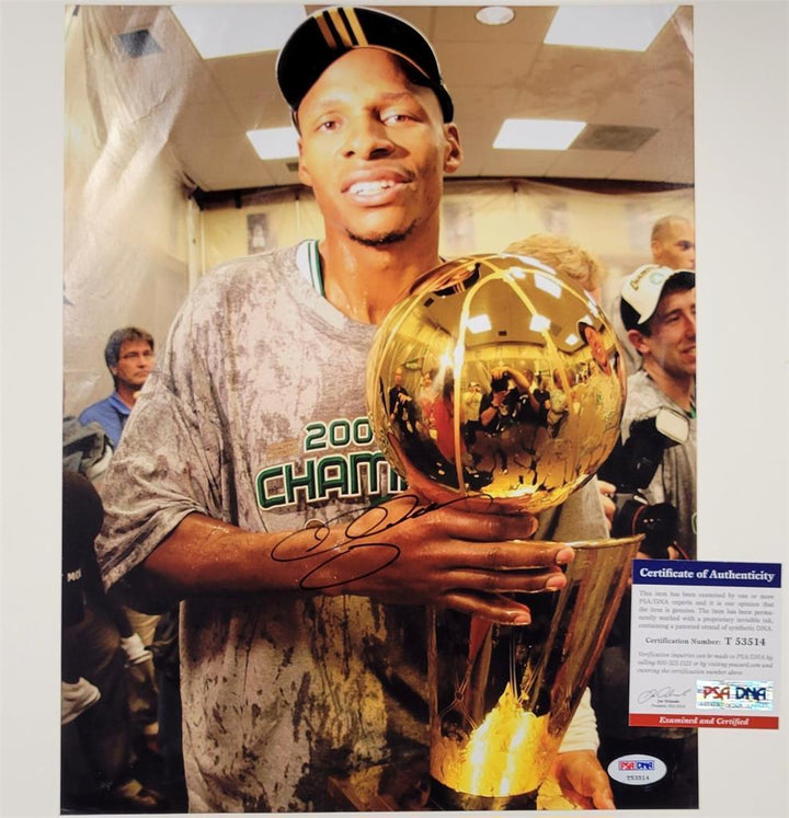 READ Ray Allen signed Boston Celtics 11x14 photo autograph PSA ~ (CREASED)