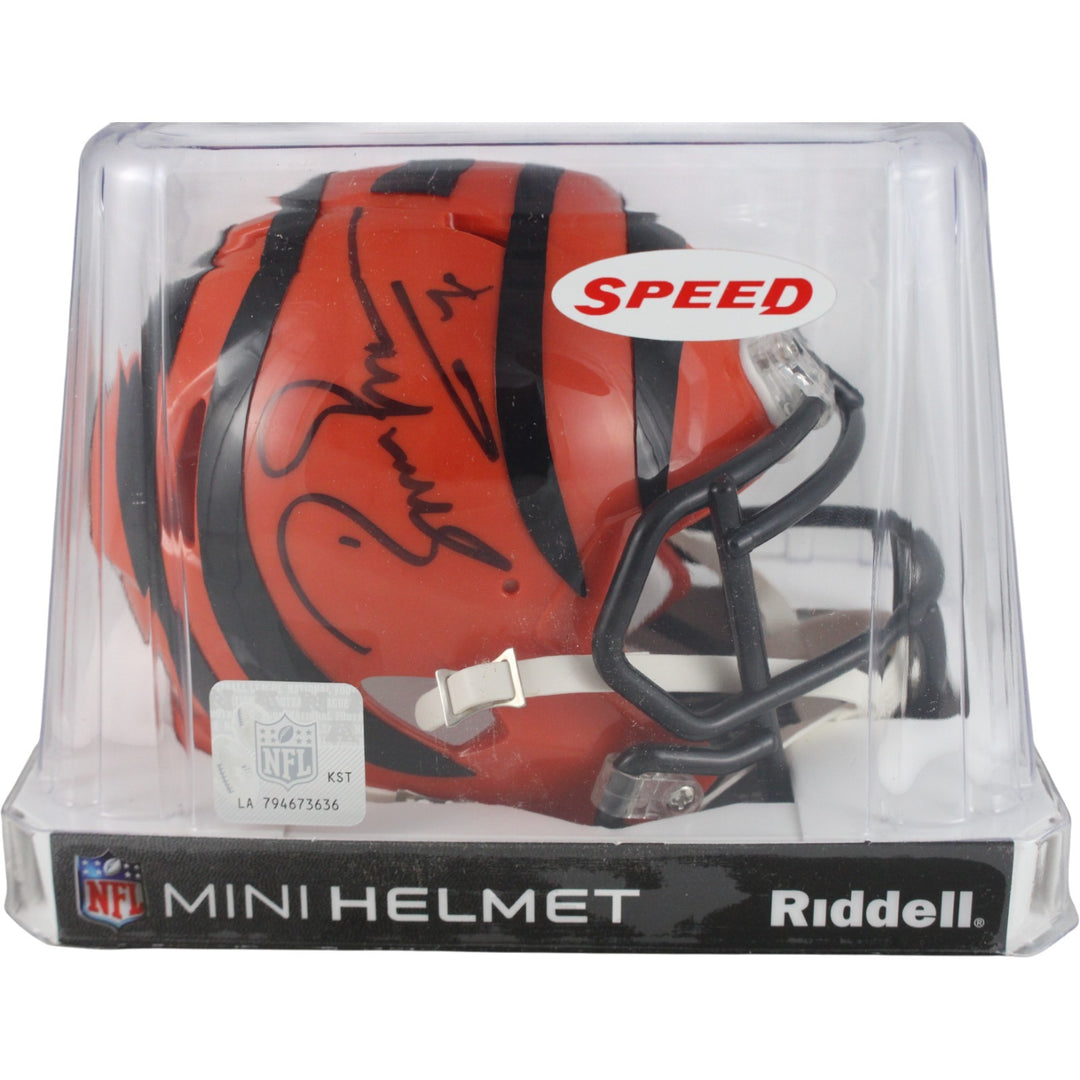 Boomer Esiason Autographed/Signed Cincinnati Bengals Mini Helmet Beckett 53615