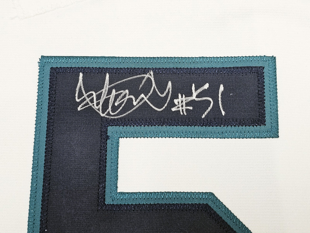Mariners Ichiro Suzuki Auto White AUTH Mitchell Ness 01 All Star Patch Jersey 48