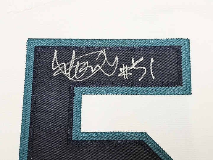 Mariners Ichiro Suzuki Auto White AUTH Mitchell Ness 01 All Star Patch Jersey 48