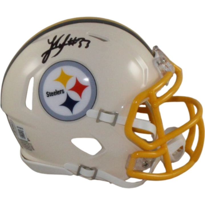 Jack Sawyer Autographed Pittsburgh Steelers Retro Mini Helmet Beckett WIT 56959