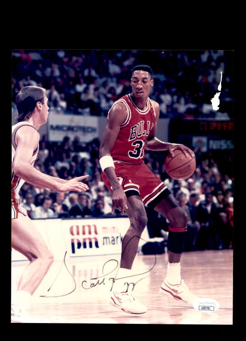 Scottie Pippin JSA Coa Signed Vintage 8x10 Photo Autograph Bulls