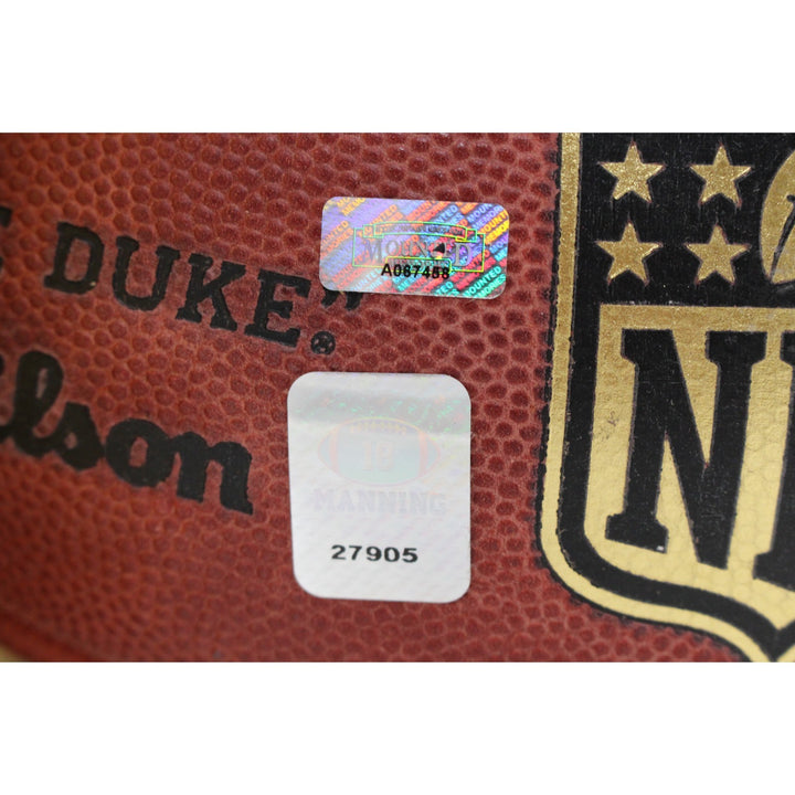 Peyton Manning Autographed Denver Broncos NFL Football Mounted Memories 53163