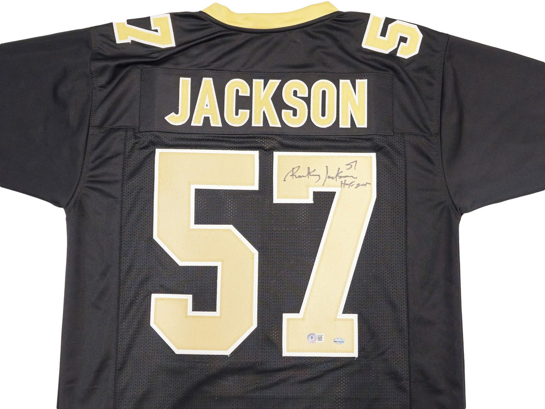 New Orleans Saints Rickey Jackson Signed Black Jersey "HOF 2010" Beckett