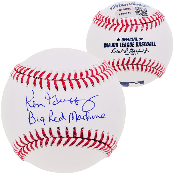 Ken Griffey Sr. Signed MLB Baseball Cincinnati Reds "Big Red Machine" Tristar