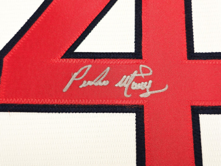 Boston Red Sox Pedro Martinez Signed White Nike Jersey Size XL Beckett Witness