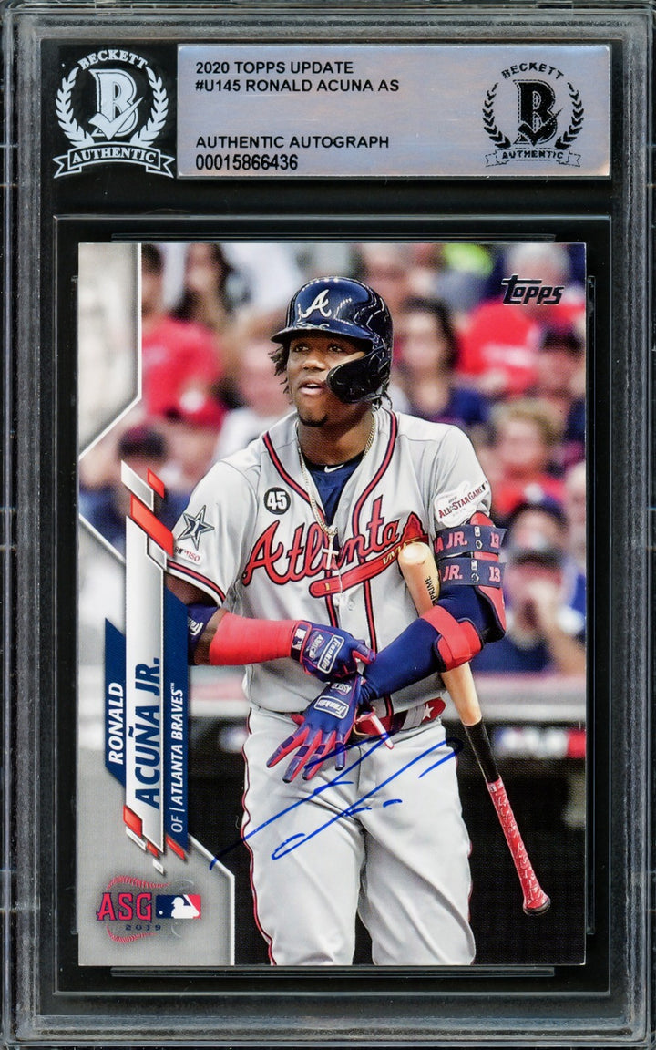 Ronald Acuna Jr. Signed 2020 Topps Update Card #U-145 Atlanta Braves Beckett