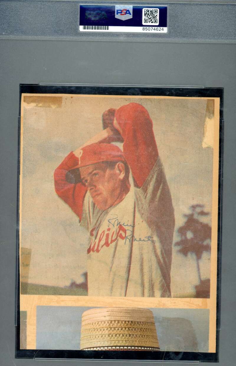 Stan Musial Ken Boyer Robin Roberts PSA DNA Signed Slabbed 6x8 Vintage Photo Au