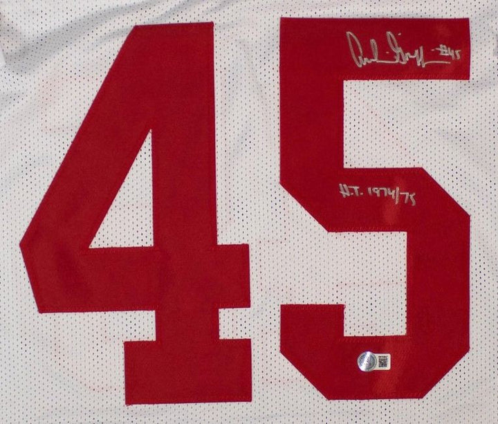 Archie Griffin Ohio State Signed White Football Jersey HT 1974/75  BAS