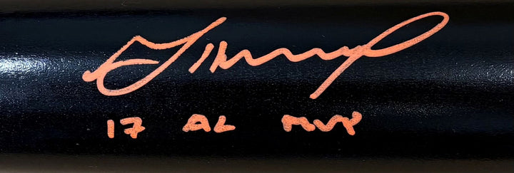 Jose Altuve Astros Signed Black Louisville Slugger Baseball Bat 17 AL MVP BAS