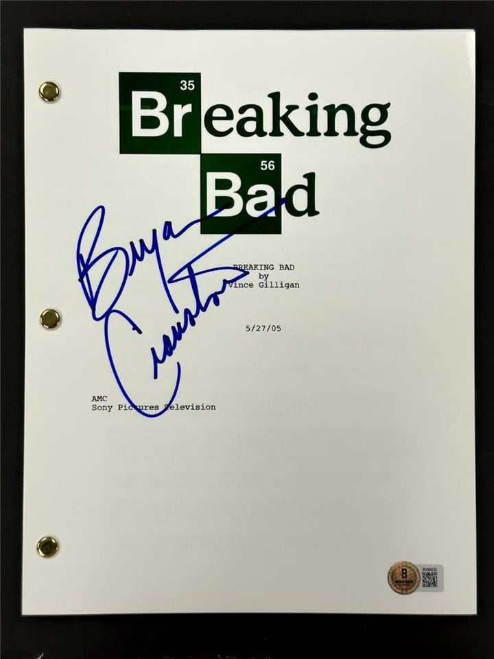Bryan Cranston signed Breaking Bad TV Pilot Script autograph ~ Beckett BAS