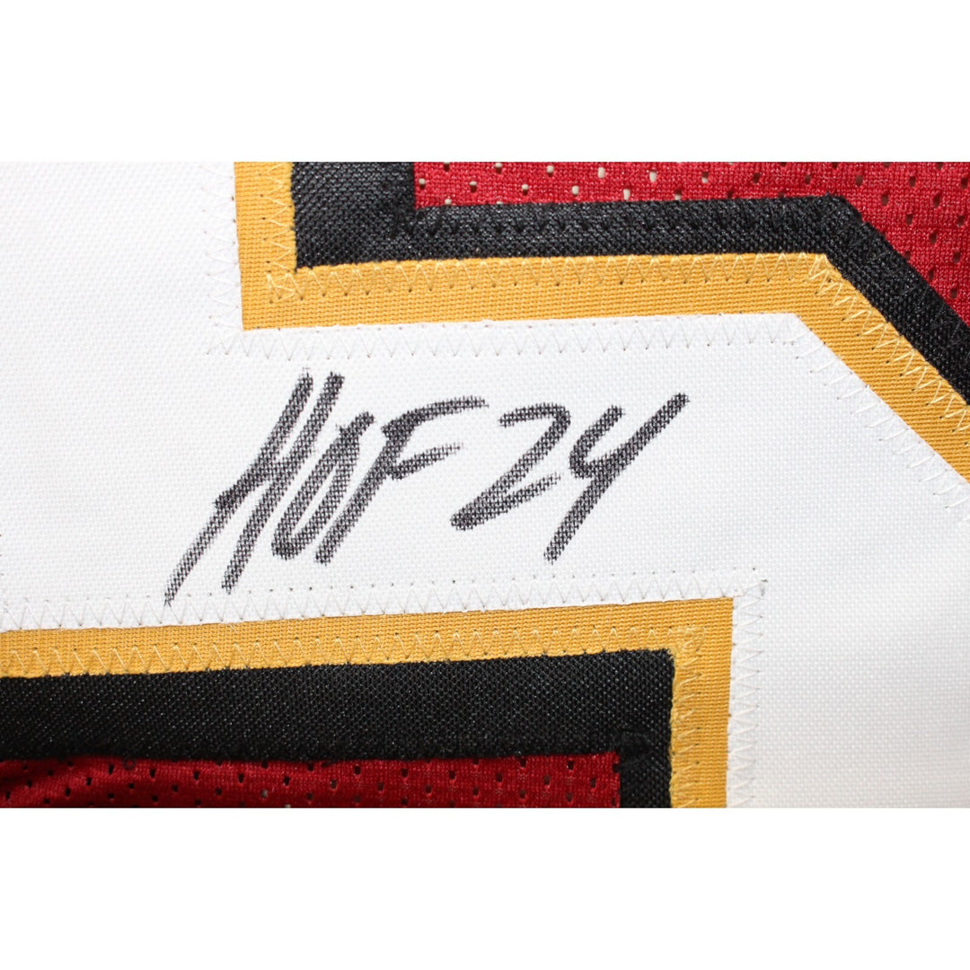 Patrick Willis Autographed/Signed XL Pro Style Scarlet Jersey HOF Beckett 43668