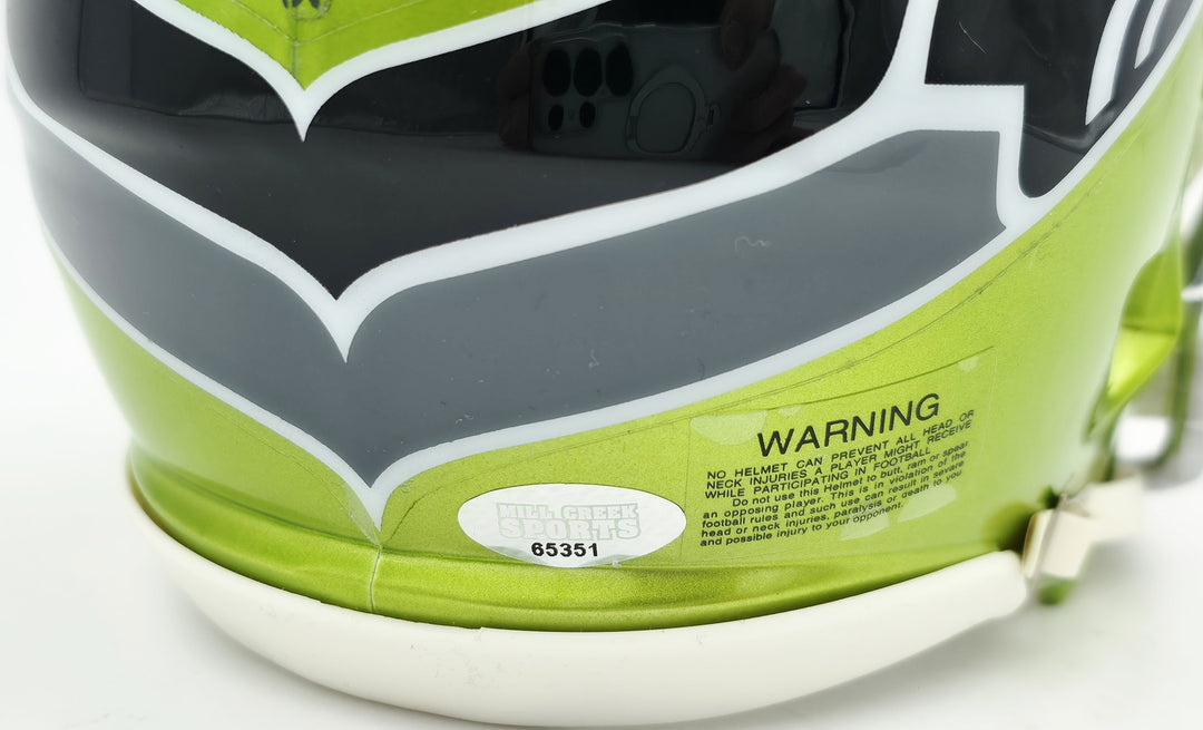 Brian Blades Signed Seattle Seahawks Flash Green Speed Mini Helmet MCS Holo