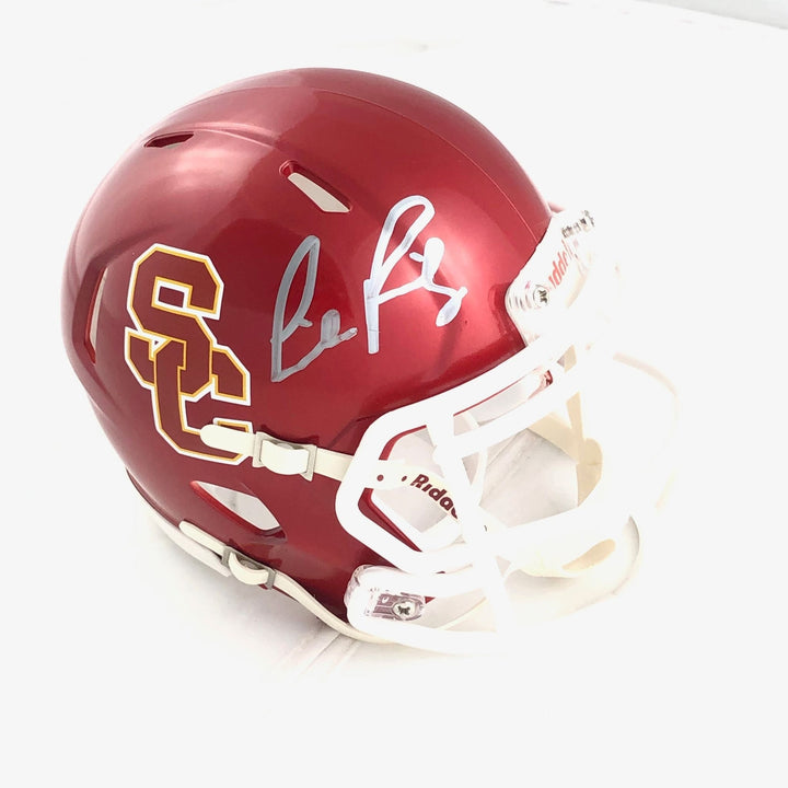 Lincoln Riley Signed Mini Helmet Fanatics Autographed USC Trojans