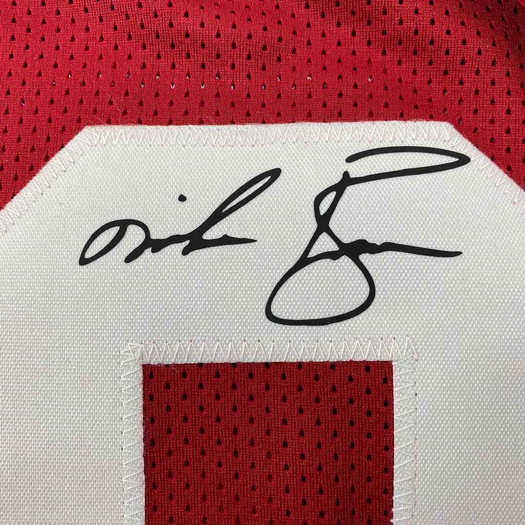Facsimile Autographed Mike Rozier Nebraska Red Reprint Jersey Size Men's XL