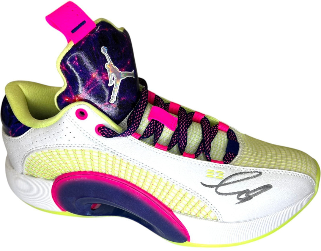 LUKA DONCIC SIGNED AIR JORDAN XXXV 35 LOW COSMIC DECEPTION SHOES LAKERS PSA/DNA