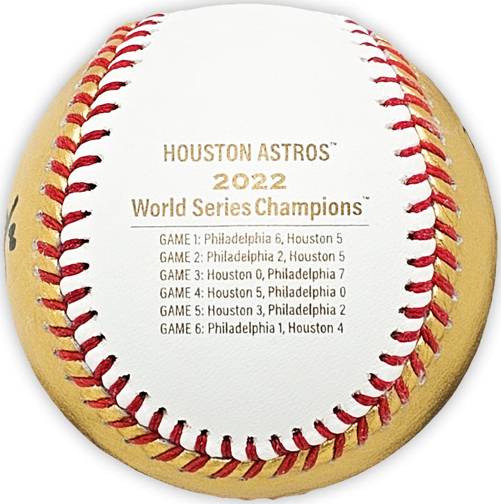 Alex Bregman Signed Official 2022 Gold WS Gold MLB Baseball Astros Beckett Wit