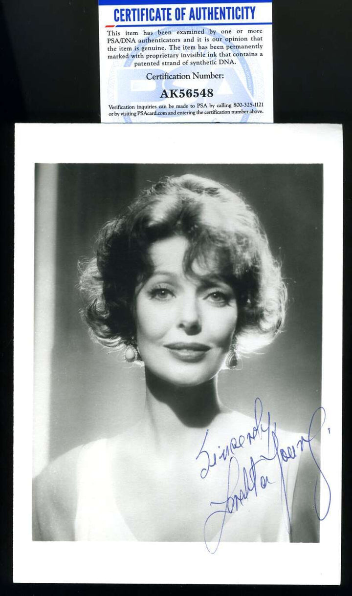 Loretta Young PSA DNA Coa Signed Photo 5x7 Autograph