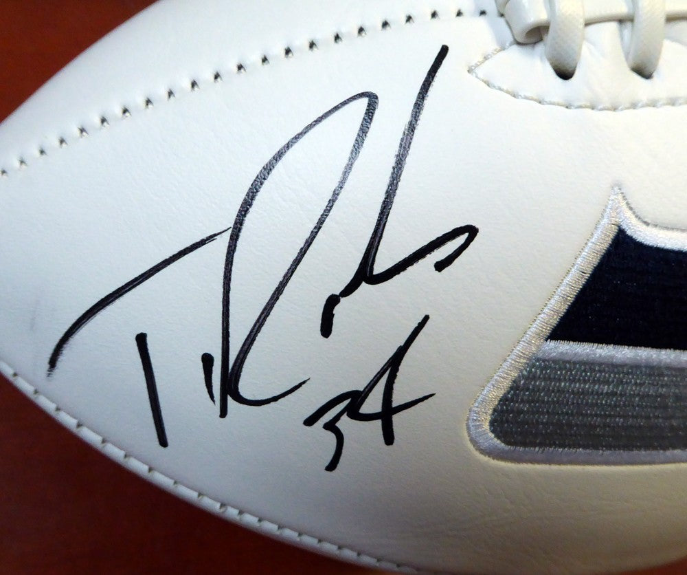 Thomas Rawls Signed White Logo Football Seattle Seahawks MCS Holo