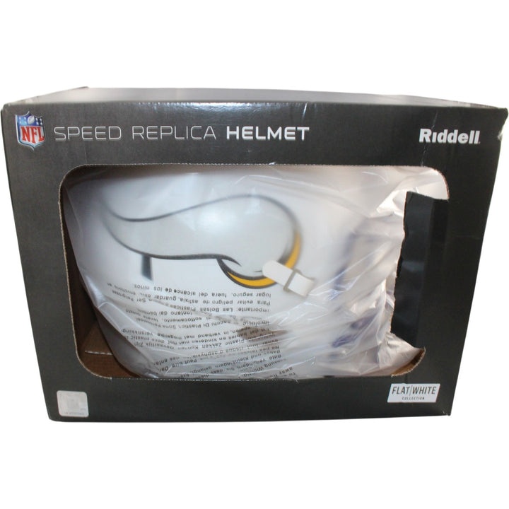 Minnesota Vikings Full Size Replica Flt Wht Helmet Riddell New In Box 25827