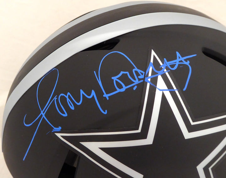Tony Dorsett Auto Cowboys Eclipse Black Full Size Authentic Speed Helmet Beckett