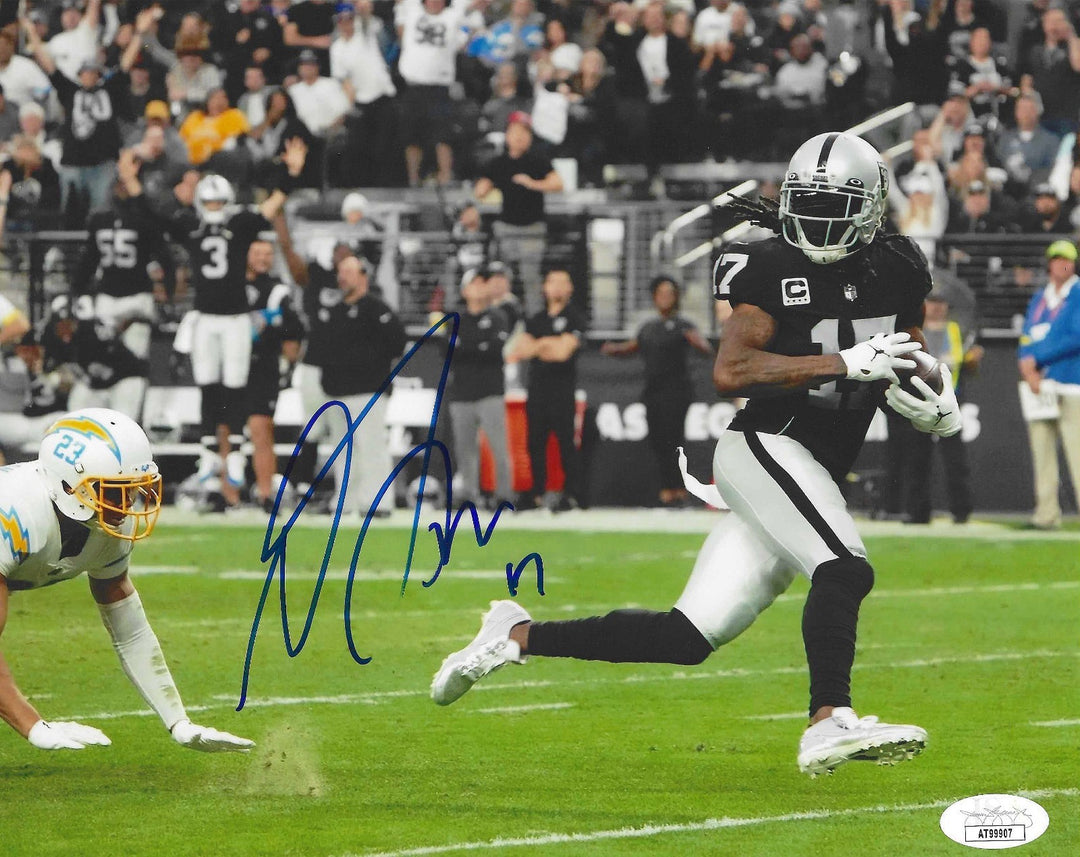 DAVANTE ADAMS SIGNED AUTOGRAPHED RAIDERS FOOTBALL 8X10 PHOTO JSA #7